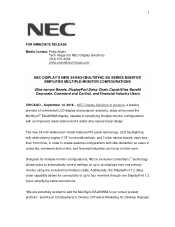 NEC EA245WMi-BK Launch Press Release