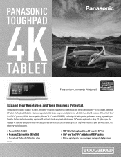 Panasonic Toughpad 4K Spec Sheet