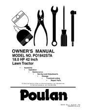 Poulan PO1842STA User Manual