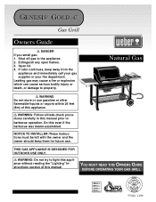 Weber Genesis Gold C NG Owner Manual