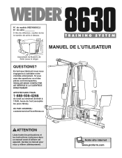 Weider 8630 Training Canadian French Manual
