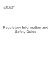 Acer ConceptD CN315-71 Safety Guide