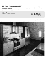 Bosch HDI8054U Installation Instructions