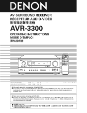 Denon AVR 3300 Owners Manual