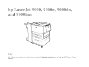 HP LaserJet 9000 HP LaserJet 9000 series printer  User Guide