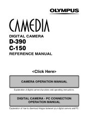 Olympus D-390 D-390 Reference Manual - English (3.3MB)