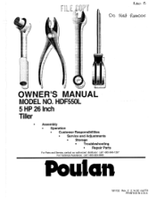 Poulan HDF550L User Manual