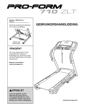 ProForm 710 Zlt Treadmill Dutch Manual