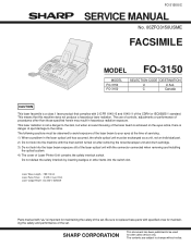 Sharp FO-3150 Service Manual