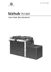 Konica Minolta bizhub 601 bizhub 751/6510 Box Operations User Manual