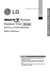 LG ARUN134DT2 Installation Manual