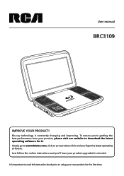 RCA BRC3109 BRC3109 Product Manual