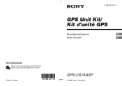 Sony GPS-CS1KASP Operating Instructions