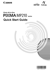 Canon PIXMA MP210 MP210 series Quick Start Guide