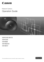 Canon VB-R13 User Manual