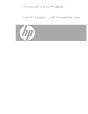 HP Color LaserJet Enterprise CM4540 HP Universal Print Driver - Direct IP Printing with the Universal Print Driver