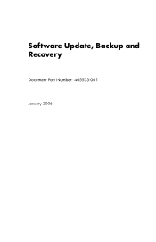 HP Tc4400 Software Update, Backup and Recovery