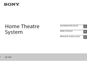 Sony HT-XT1 Operating Instructions