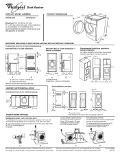 Whirlpool WFW9400SZ Dimension Guide