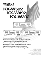 Yamaha KX-W492 Owner's Manual