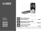 Coby MP620-4GRED User Manual