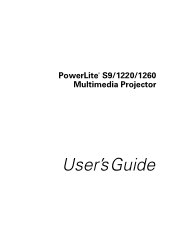 Epson PowerLite 1260 User's Guide