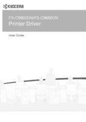 Kyocera ECOSYS FS-C8650DN FS-C8650DN Driver Guide