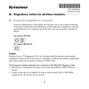 Lenovo IdeaPad S10-3c Lenovo IdeaPad S10-3c Regular Notice (Europe)