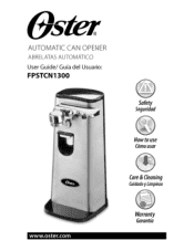 Oster Retractable Cord Stainless Steel Can Opener Instruction Manual