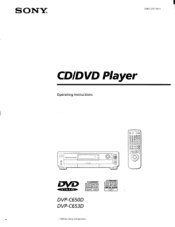 Sony DVP-C650D Operating Instructions