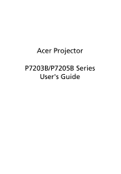 Acer P7203B User Manual