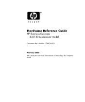 HP Dx5150 Hardware Reference Guide -  dx5150 Microtower Model (2nd Edition)