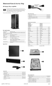 HP SignagePlayer mp8000s Illustrated Parts & Service Map: HP SignagePlayer mp8000s
