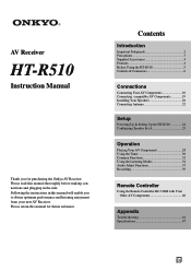 Onkyo HT-R510 Owner Manual