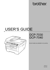 Brother International DCP 7030 Users Manual - English