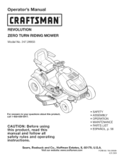 Craftsman 28933 Operation Manual