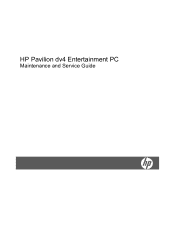 HP Pavilion dv4-1100 HP Pavilion dv4 Entertainment PC - Maintenance and Service Guide