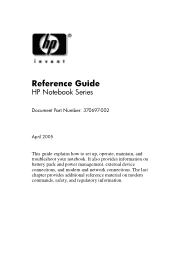 HP Pavilion ze4900 Reference Guide