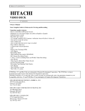 Hitachi VT-MX424A Owners Guide