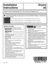 Hotpoint HTX21EASKWW Installation Instructions