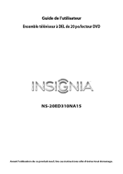 Insignia NS-20ED310NA15 User Manual (Français)