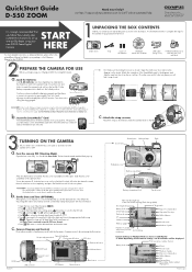 Olympus D-550 D-550 Zoom Quick Start Guide (650KB)