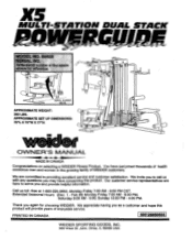 Weider X5 Power Guide English Manual