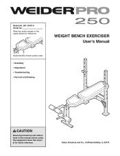 Weider Bench 250 English Manual