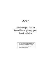 Acer Aspire 7110 Aspire 9410 - 7110 and TravelMate 5610 - 5110 Service Guide