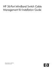 HP Cluster Platform Hardware Kits v2010 HP 36-Port InfiniBand Switch Cable Management Kit Installation Guide (574412-doc)