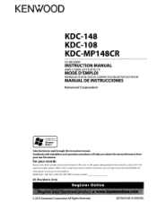 Kenwood KDC-108 Instruction Manual