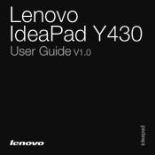 Lenovo Y430 Laptop Y430 User Guide V1.0