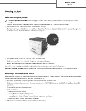 Lexmark M3150 Moving Guide