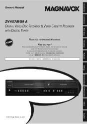 Magnavox ZV457MG9 User manual,  English (US)